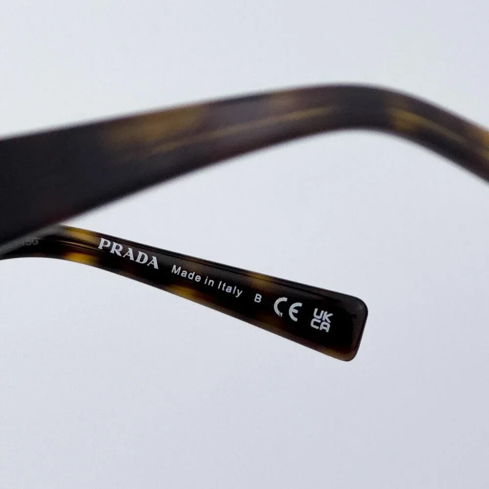 Prada PR15YV 2AU1O1 Women BRAND NEW Eyeglasses Havana Rectangle Unisex